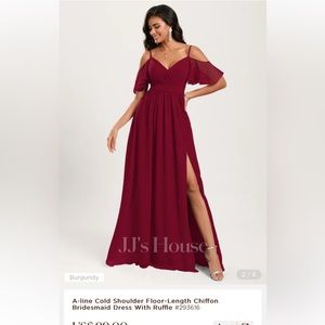Burgundy chiffon gown